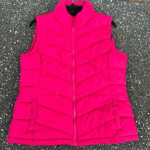 Pink puffer vest